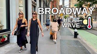 NEW YORK CITY Walking Tour [4K] - BROADWAY - Summer Walk Heat Wave