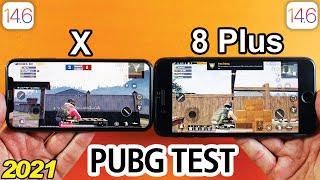 iPhone X vs iPhone 8 Plus PUBG MOBILE TEST in 2021 - IOS 14.6 PUBG TEST