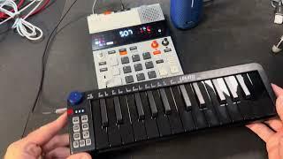 SMK-25MINI MIDI controller with TE KO II EP-133 works well