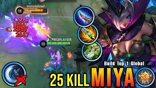 25 Kills!! MVP 16.1 Points Miya Painful Damage Build - Build Top 1 Global Miya ~ MLBB