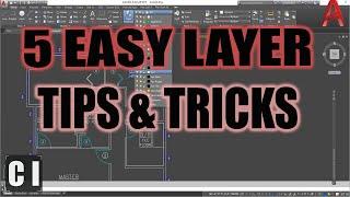 5 Easy LAYER Tips & Tricks in AUTOCAD - Draw Faster and Easier  | 2 Minute Tuesday