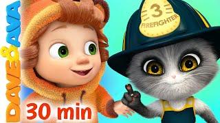  Five Little Firemen and More Baby Songs by Dave and Ava | Alice the Camel | Nursery Rhymes 