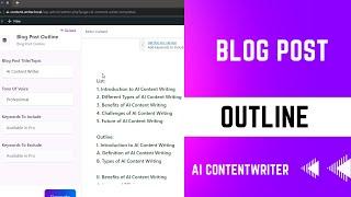 How to Create Blog Post Outline using WP AI Content Writer