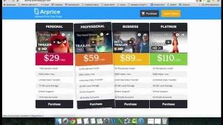 ARPrice responsive pricing table demo