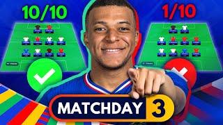 EURO 2024 FANTASY MATCHDAY 3 TIPS!  Team Rating, Rotation & Motivation | EUROs Fantasy 2024