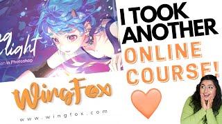 I Took Another ONLINE ART COURSE!   (Wingfox Platform and Course Review)