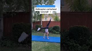 How to helicopter cartwheel! ‍️ #cartwheel #gymnastics #tumbling #cheer #tutorial #dance