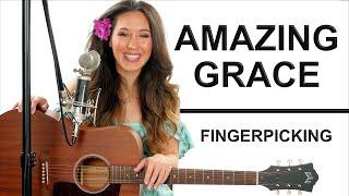 Amazing Grace Fingerpicking Guitar Tutorial with Play Along