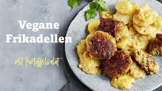 Vegane Frikadellen / Buletten selber machen | Mit schnellem Kartoffelsalat!