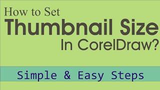 How to create  thumbnail size in CorelDraw for YouTube videos?