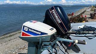 1980 Evinrude15hp  vs  1993 Evinrude 15hp