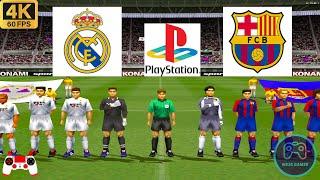 Winning Eleven 2002 Gameplay - Real Madrid vs Barcelona - Duckstation PS1 on PC || Full Game [4K60]