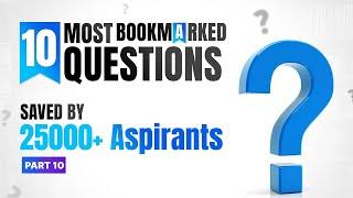 10 Most Bookmarked PrepLadder QBank Questions #10