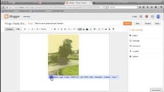 Add an image and a hyperlink to a Blogger post