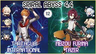 C0 Tartaglia International x Heizou Furina Tazer - Spiral Abyss 4.4 Floor 12 | Full Star Clear