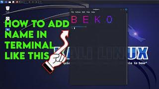 how to add your name in terminal kali linux 2023 | figlet