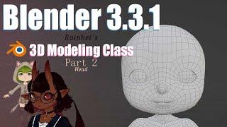 Blender Part 2 How to Make a Head || VTuber Vrchat Avatar Tutorial 2022