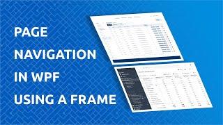 Page Navigation In WPF Using a Frame Control in C#