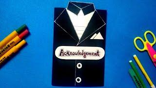 How to Make Acknowledgment page | Decorative Acknowledgment page Shirt Type Card Idea | Craft Ideas