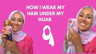 How I Style My Hair Under My Hijab #shorts