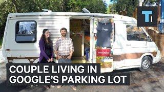 Couple living in Google's parking lot