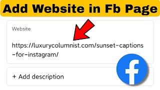 How to add website in facebook page