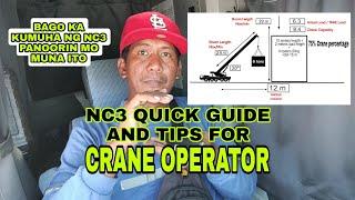 NC3 FOR CRANE OPERATOR | REVIEW QUICK GUIDE | LIFTING PLAN FUNDAMENTAL