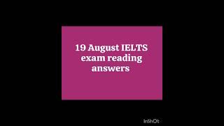 19 August ielts exam// ielts exam 19 August 2023