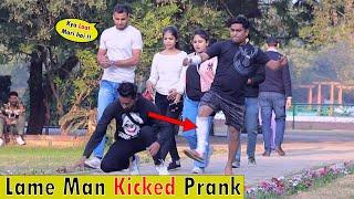 Lame Man Kicked Prank | Funny Reaction Prank Video | Bhasad News #pranks