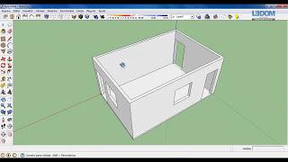 Criar paredes portas e janelas - curso completo sketchup 33