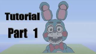 Minecraft Pixel Art Tutorial: How to make Toy Bonnie Part 1 (Five Nights At Freddy's)