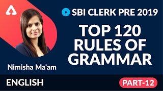 12. SBI PO/CLERK | Most Important 120 Rules Of English Grammar by Nimisha Ma'am