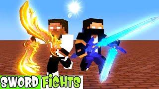 BEST SWORD FIGHTS Monster SchooL | Minecraft Animation