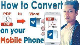 How to convert PDF to Word in a Mobile Phone I Simple & Easy