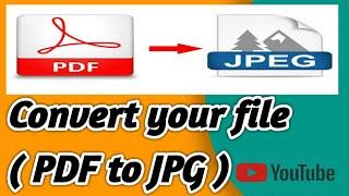 How to convert PDF to JPG formate without losing quality | PDF to JPG | how to convert PDF to JPG