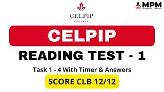 How I Scored CLB 12 in CELPIP Reading Task in 7 Days | Mock Test With Answers