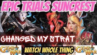 Gems of War Epic Trials strategy guide & team order | Suncrest Epic Trials watch last battle plz