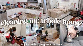 WHOLE HOUSE CLEAN WITH ME | extreme cleaning motivation, deep cleaning + decluttering 2025!