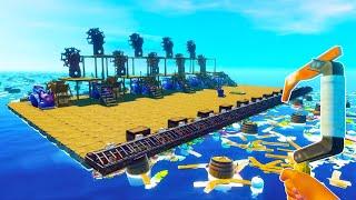 I Built An ELECTRIC RAFT To Collect UNLIMITED Garbage in Raft Survival