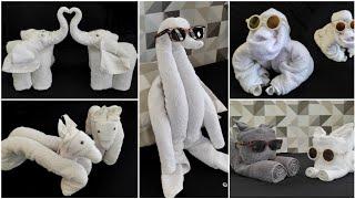 5 Ideas Of Towel Animals | Towel art | Towel folding