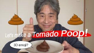 [ 3D emoji ] Tornado Poop Challenge ~ artistic pooping ~ long ver.