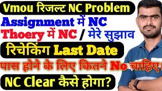 Vmou Result Nc Problem | Vmou Passing Marks | Vmou Kota Result | Vmou Revaluation | Vmou Recheck