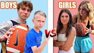 Boys vs  Girls Trick Shot Battle