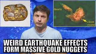 Earthquakes and Piezoelectricity Form Massive Gold Nuggets Inside Quartz