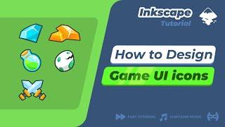 Create Game UI icons   Inkscape time-lapse