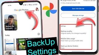 Google Photos Backup Settings in English | How to Back Up Google Photos