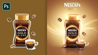 How to Design Nescafe Social Media Banner I Photoshop Tutorial
