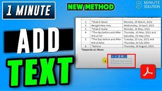 How to add text in adobe acrobat 2024 | Adding Text to a PDF