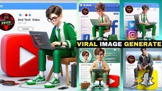Create 3D AI social media viral images with your face | Viral social media Boy AI Photo Editing Bing