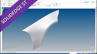 Car Fender - Kotflügel - SolidEdge 2020 Training - Surfaces